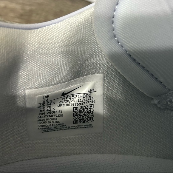 Nike G.T. Hustle 2 Basketball Shoes HF1570 size 12 light blue grey size 12 - Picture 4 of 10